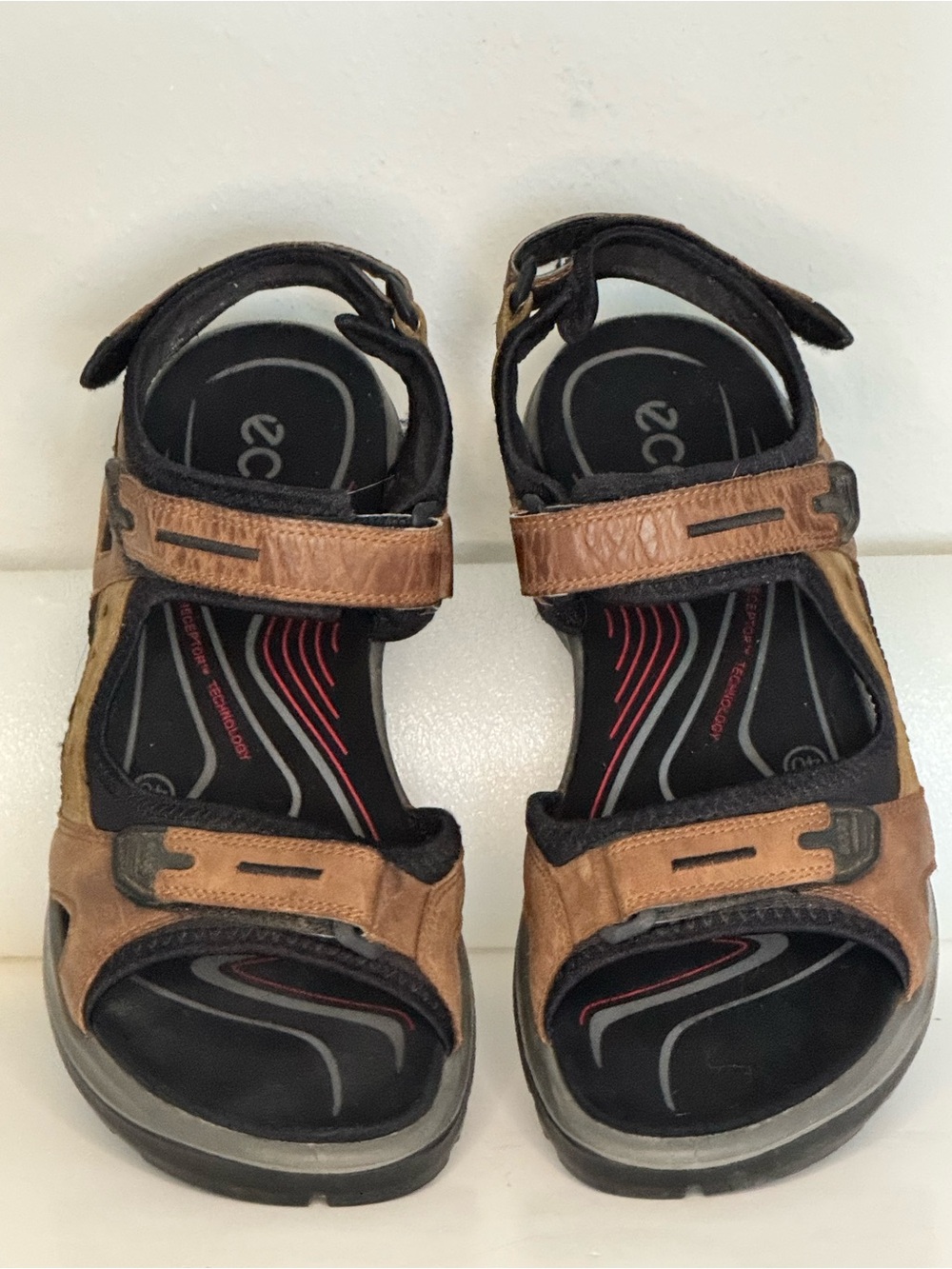 ECCO Yucatan Receptor Sport Sandals Brown Leather EU 40 Women’s 9-9.5